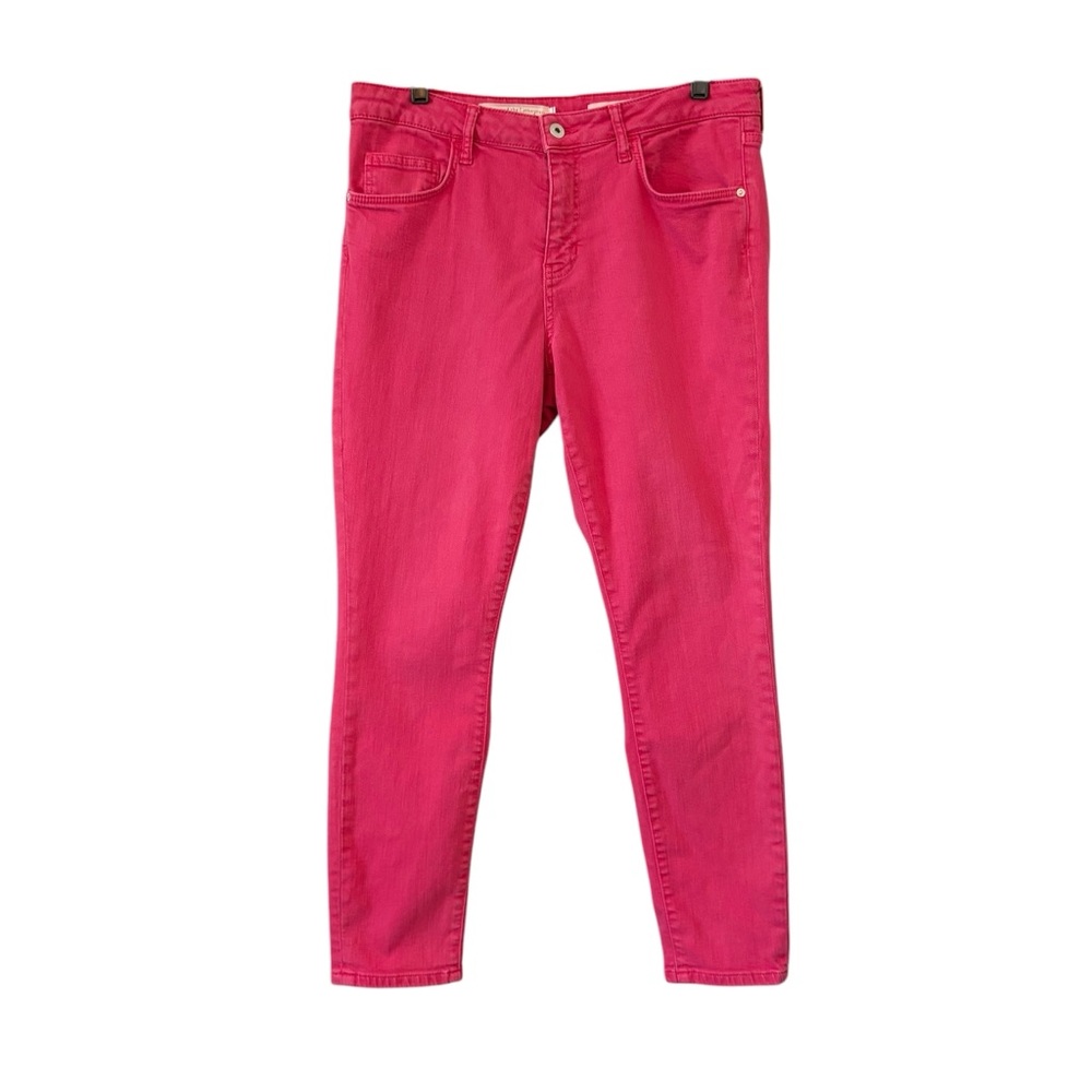 Pilcro & The Letterpress Mid Rise Skinny Stet Pink Jeans, Sz 32 - Picture 3 of 15